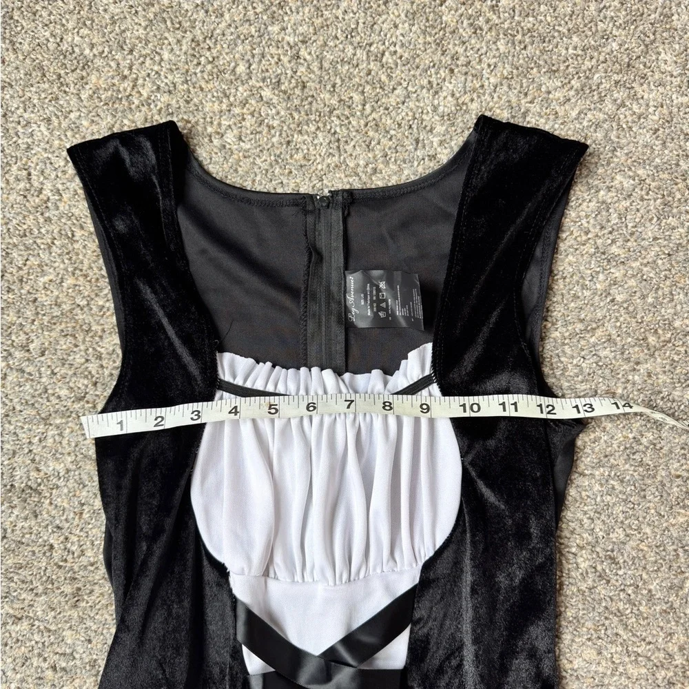 Leg Avenue Black and Red Pirate / Milkmaid Costume Dress